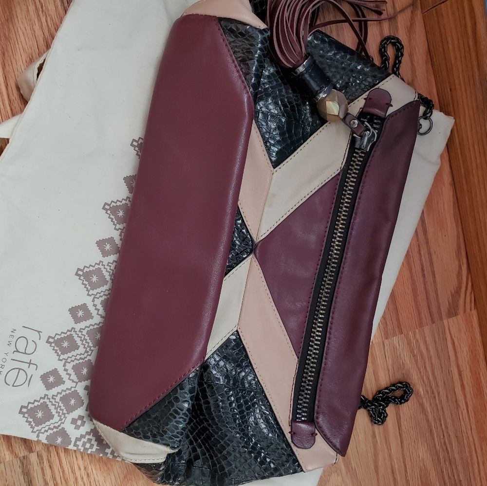 Rafe Plum Purple and Black chain crossbody